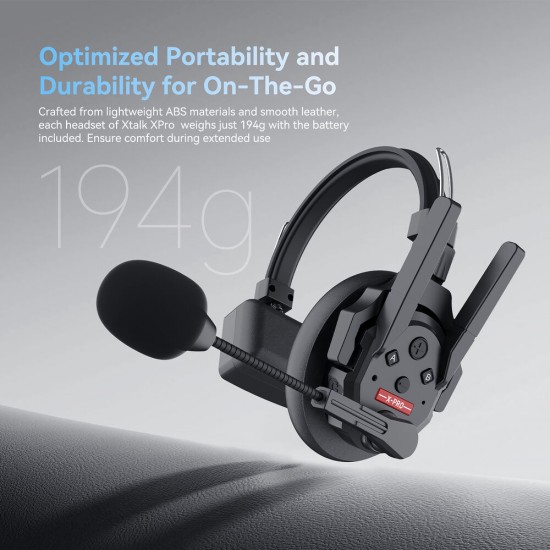 Synco Xtalk XPro5 Wireless Intercom System with 5 Single-Ear Headsets (2.4 GHz)